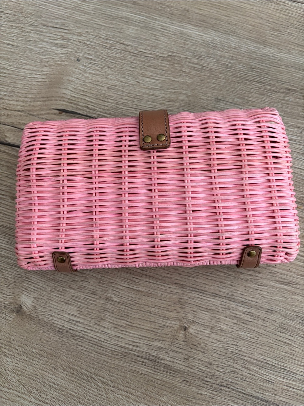 J. Crew Neon Petal Rattan Clutch - Picture 4 of 5